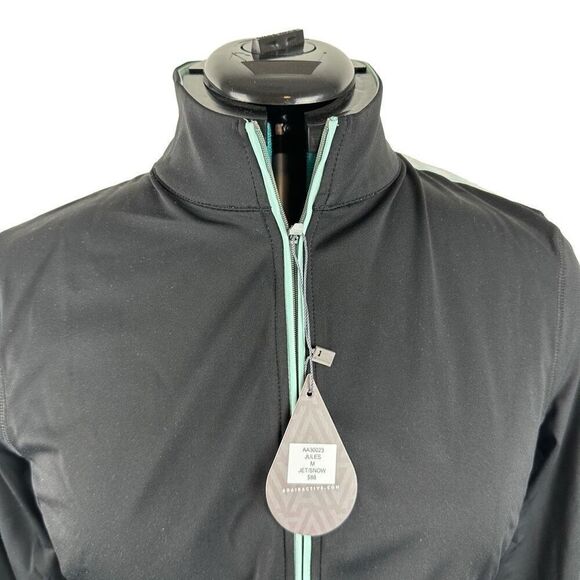 NWT Adair Active black and teal Jules zip up- Size M - Picture 2 of 9